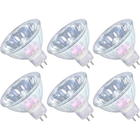 MR16 Halogenpærer 35W 12V GU5.3 Spotlights for Takbelysning Dimbar, 36° Strålevinkel, 3000K Varmhvit, 2-pins sokkel, 6-pakning