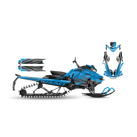 SweTown Dekalkit List-Blue - Ski-Doo Freeride 850 E-Tec 165 2018-2022