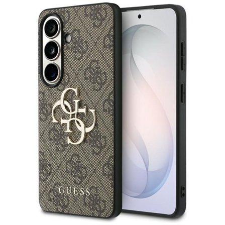 Guess 4G 4G-etui med stor metalllogo for Samsung Galaxy S26 - Brun