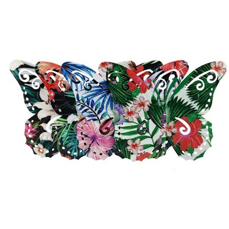 4 stk. Metall Sommerfugl Veggkunst Dekor Hengeskulptur Innendørs Utendørs for Hage Vegg Hengende Ornament