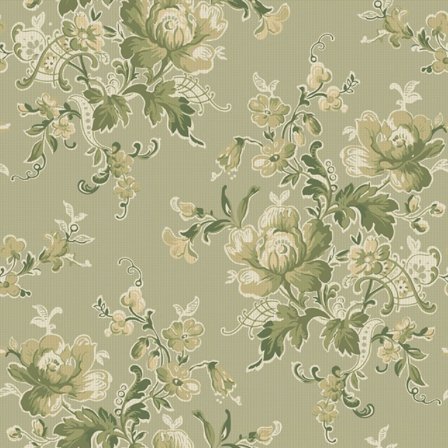 Duro Tapetprov, Ingeborg 099-03P Gammalsvenska Papper, Grön, L, , Färg & tapeter