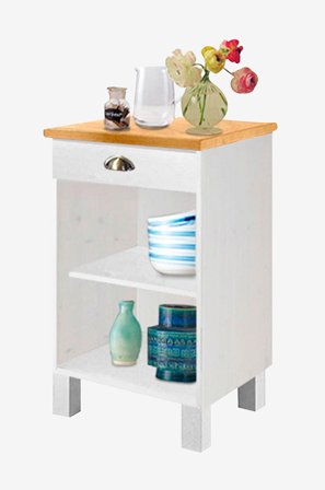 Loft24 - Säilytyskaappi Toscana 1 laatikko 50cm - Valkoinen - Kaapit - - Homeroom