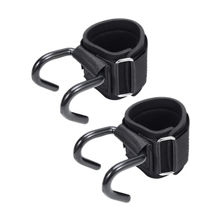 2 Treningsvekterløftkroker Gym Vekterløfting Treningsgrep med Håndleddsstøtte og Styrke Manualer