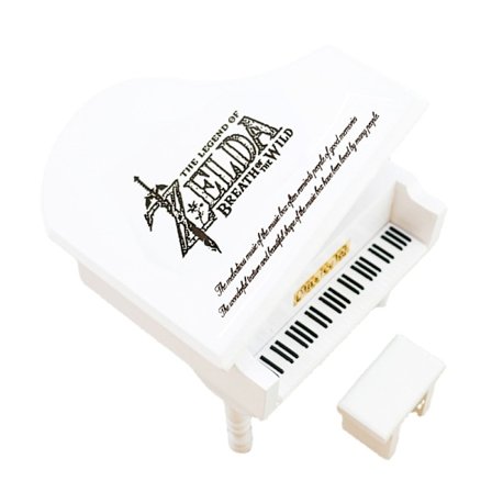 12 Musik "Legend of Sedar" Vitt piano Trämusikdosa