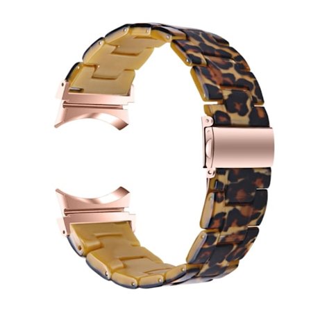Samsung Galaxy Watch 5 / 5 Pro / 4 klockarmband i resinstil - Leopardtryck
