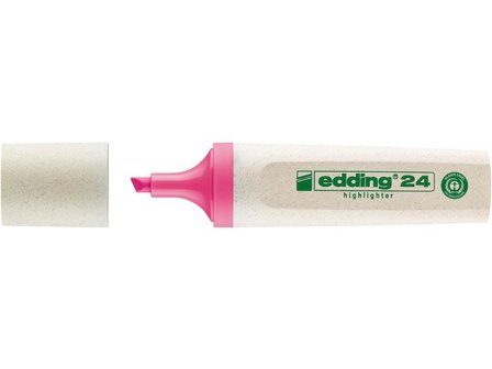 EDDING Överstrykningspenna 24 EcoLine platt pennkropp mejselformad spets 2–5mm linjebredd rosa - Lyreco - Kontorsmaterial - Pennor - 