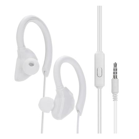 Sports Trådade Öronproppar Hörlurar Svettåliga In Ear Träning Workou White