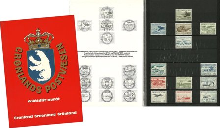 Grønland - Dyre- og transportfrimærkesæt 1969-1977 - Mappe