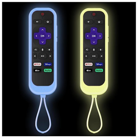 Fjernbetjening til Roku | 2-pak silikone universal beskyttende controller sleeve til Hisense Roku TV | Onn Roku TV | Roku Streaming Stick | Roku