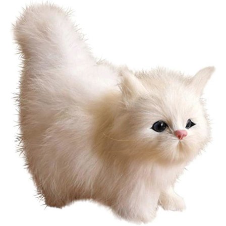 Naturtro katt plysjleketøy kosedyr barn stående kattunge dukke Kawaii gave 12cmx12cmx6cm