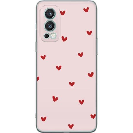 OnePlus Nord 2 5G Gennemsigtig cover Hjerter