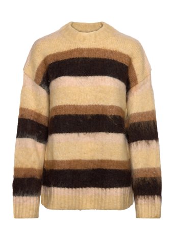 Monki Relaxed Fit Fluffy Knit Sweater - Beige - M