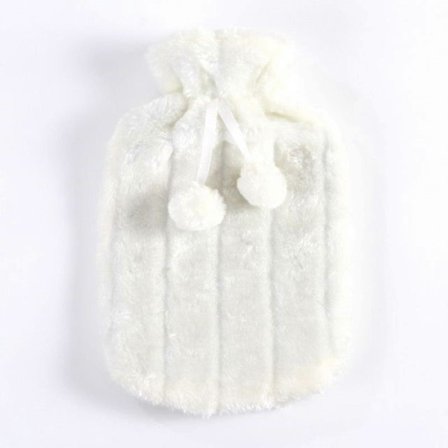 Varmtvandsflaske til Vinter med Aftageligt Plys Fleece Betræk, Kuldebestandig, Varmebevarende, Blødt Faux Pels Design