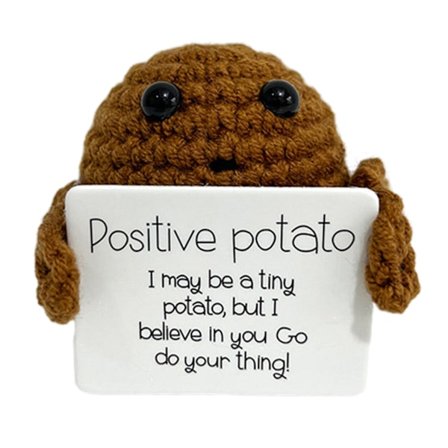 Handgjord virkad gurka/potatis plyschdocka Snygg skrivbordsprydnad Dekoration för vardagsrummet Potatis A 1 st