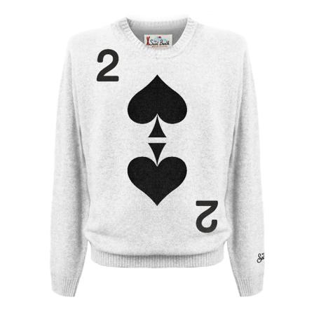 MC2 Saint Barth, Round-neck Knitwear Wit, Heren, Maat:M