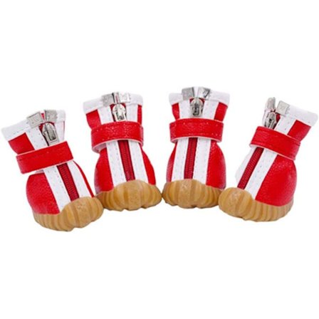 2 par hundskor, hundsockar, halkfria hundstrumpor, hundskor, halkfria hundskor, skadade tassar, vattentät röd