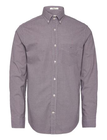 Reg Poplin Micro Check Shirt GANT Burgundy