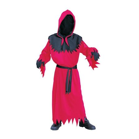 Djävulskåpa Röd/Svart Barn Maskeraddräkt Halloween