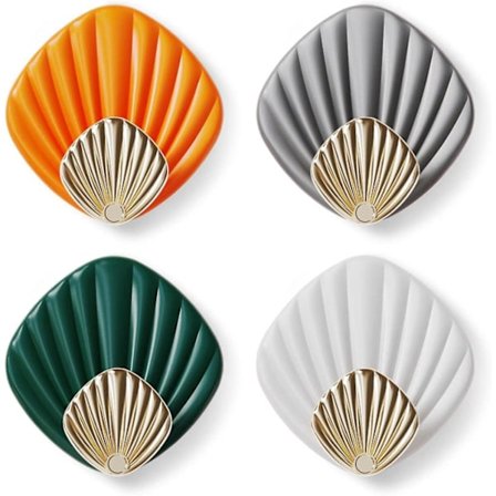 4 kpl Dekoratiiviset Ripustuskoukut Simpukka Seinäkoukut Takki Avaimet Pyyhekoukut