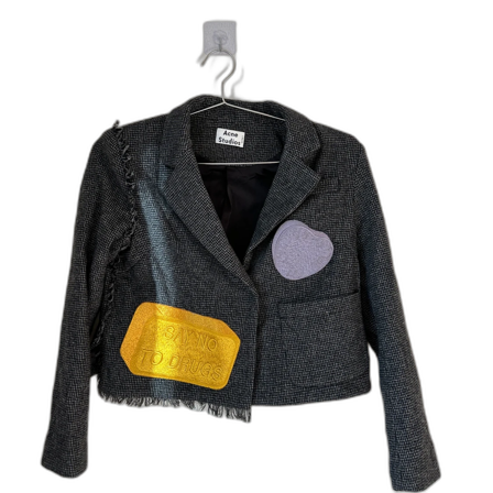 Rutig kavaj från Acne Studios med patches