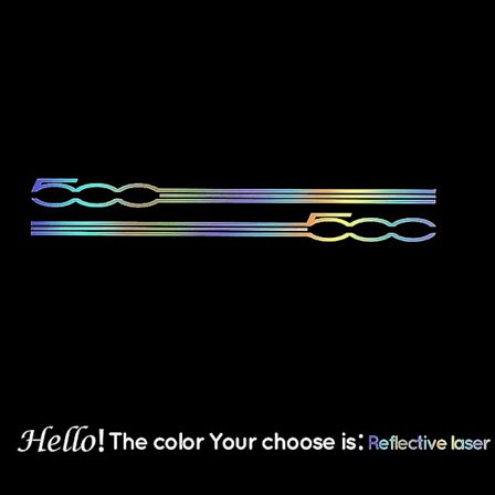 2 stk. til Fiat 500 Bilstylning Dør Lange Striber Grafisk Klistermærker Skørt Dekaler Side Karosseri Dekoration Vinyl Film BiltilbehørBY