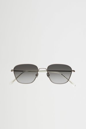 Monokel Eyewear - Otis Silver - grey gradient lens