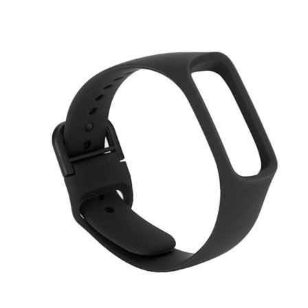 Ensfarvet silikone urrem til Samsung Galaxy Fit-e SM-R375 (Sort)