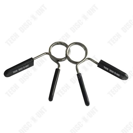 Upphängningsklämma för hantel - INNOVTEC - Öppning 25 mm - Svart och silver - Pack om 2