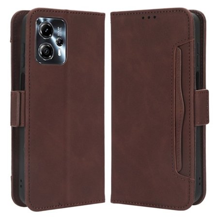 Modernt Motorola Moto G23 / Motorola Moto G13 fodral med plånbok - Brun