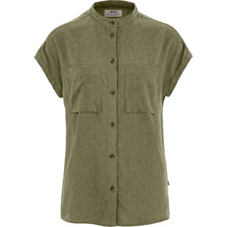 Fjällräven Övik Hemp Paita SS L - Naiset - Green - Paidat