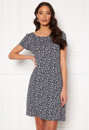 ONLY Bera Back Lace S/S Dress Night Sky/ Flower Klær