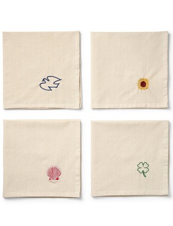 Midnatt | Napkins 4-Pack Charms | 40X40CM