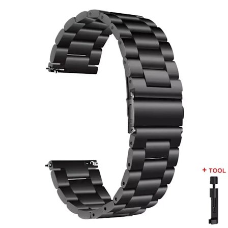 22mm 20mm Armband för Samsung Galaxy 7 6 5 4 40/44mm 6Classic Gear S3 Active2 Rostfritt Stål Armband för Huawei GT3 4Pro Amazfit