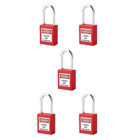 5-pack Lockout Tagout Lås Säkerhetshänglås för Lock Out Tag Out Stationer och Enheter