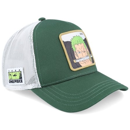 Capslab - Grün trucker Cap - One Piece Zoro Green A-Frame Trucker @ Hatstore