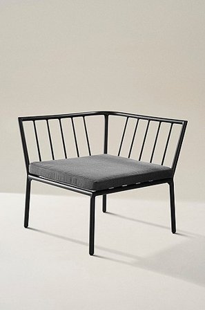 Jotex - Soffmodul Hörn Svart/mörkgrå dyna MENTON - Köp Utesoffor & utebänkar hos Jotex