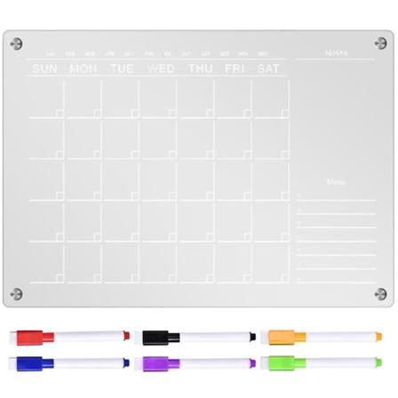 1 Setti Akryylimuistitaulu Kynillä Magneettiset Viikottaisen Suunnittelijan Jääkaapin Taulu Luettelo Kirjoitus Taulu Transpa Transparent 42X29.7CM