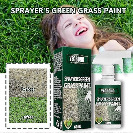 Fast Green Spray Grass og Turf Maling Miljøvennlig Kjæledyrvennlig Green Again Green Sprayer Gressfarge