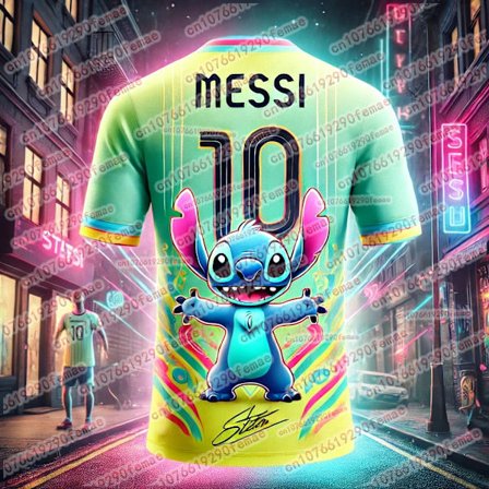 Stitch & Messi Yhteistyö T-paita – Söpö ja tyylikäs mukava kesäpaita lapsille ja aikuisille, pojille ja tytöille