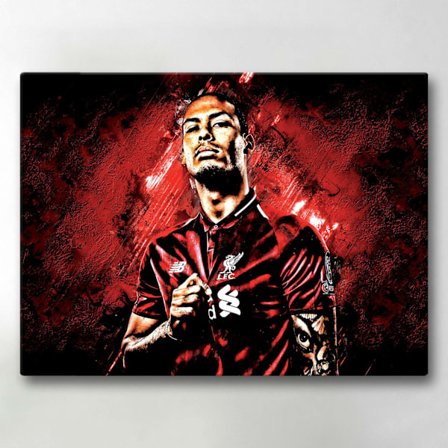 Lærredsbillede / Lærredstryk - Virgil van Dijk - 40x30 cm - Lærred