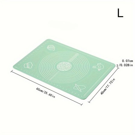 Denne ekstra tykke silikone bagemåtte er perfekt til dej og pizza