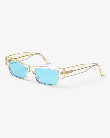 Sunglass 04 - Soft Yellow - Blue - One Size