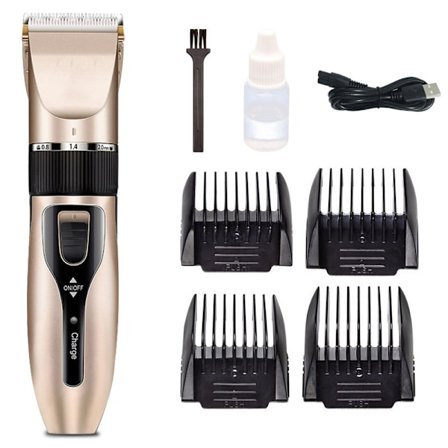 Hiljainen koiran trimmeri lisävarusteineen Champagne