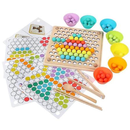 Träleksak Hand Tidiga Barn Clip Beads