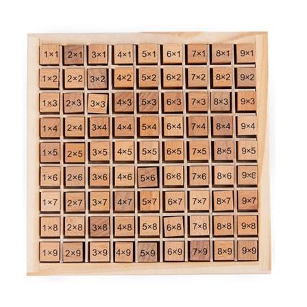 Montessori pedagogiska träleksaker för barn Barn Baby 99 Multiplikationstabell Math Aritmetic Läromedel