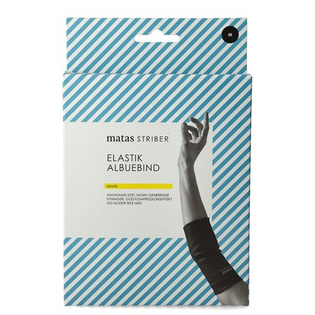 Matas Striber Elastik Albuebind Sort M, Medicin & Pleje, Støttebind, Albuebind