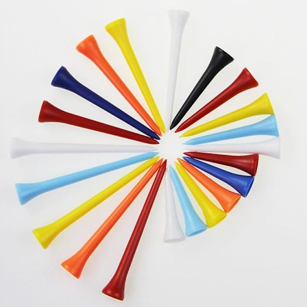 Plastgolftee 50 st (slumpmässig färg)