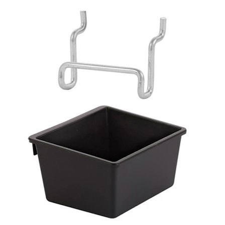 Praktisk Verktygsorganisationslåda Pegboard Förvaringskorg Set med Krok och Etiketter Praktiska Peg Board Organizer Lådor L Genomskinlig