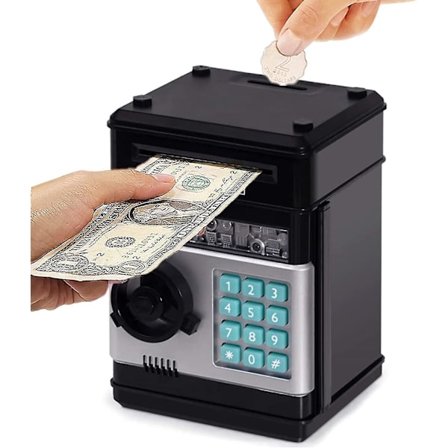 Electronic Piggy Banks, Auto Scroll Paper Money Saving Box Atm Password Coin Bank,perfect Toy Gifts For Boys Girls (pink)