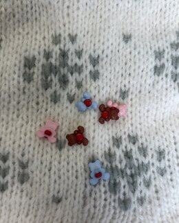 Knap Bamse Rosa - New Old Company